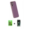 MARSİLYAN™- Galaxy S24 Ultra Kılıf Yankı Serisi - Şeffaf 360 Full Body Arka Koruyucu + Raze Metal Kamera Lens - SI