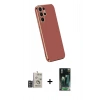MARSİLYAN™- Galaxy S24 Ultra Kılıf Yankı Serisi - Siyah 360 Mat Full Body Arka Koruyucu + Bilvis Titan Kamera Lens - DNMR