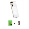 MARSİLYAN™- Galaxy S24 Ultra Kılıf Yankı Serisi - Siyah AutoKit 5in1 Fiber Hayalet Polymer Nano Ekran Koruyucu + Raze Metal Kamera Lens - SI