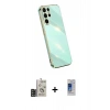 MARSİLYAN™- Galaxy S24 Ultra Kılıf Yankı Serisi - Siyah Durable Full Glue Curved Cam + Bilvis Titan Kamera Lens - SH