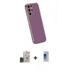 MARSİLYAN™- Galaxy S24 Ultra Kılıf Yankı Serisi - Siyah Durable Full Glue Curved Cam + Bilvis Titan Kamera Lens - SH