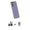 MARSİLYAN™- Galaxy S24 Ultra Kılıf Yankı Serisi - Siyah Durable Full Glue Curved Cam + PVD Metal Kamera Lens - GD