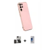 MARSİLYAN™- Galaxy S24 Ultra Kılıf Yankı Serisi - Siyah Durable Full Glue Curved Cam + PVD Metal Kamera Lens - GD