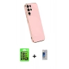 MARSİLYAN™- Galaxy S24 Ultra Kılıf Yankı Serisi - Siyah Durable Full Glue Curved Cam + Raze Metal Kamera Lens - SH