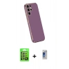 MARSİLYAN™- Galaxy S24 Ultra Kılıf Yankı Serisi - Siyah Durable Full Glue Curved Hayalet Cam + Raze Metal Kamera Lens - GI