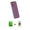 MARSİLYAN™- Galaxy S24 Ultra Kılıf Yankı Serisi - Siyah Joko Magic 5D Hayalet Cam + Raze Metal Kamera Lens - SI