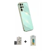 MARSİLYAN™- Galaxy S24 Ultra Kılıf Yankı Serisi - Siyah Polymer Nano Ekran Koruyucu + Bilvis Titan Kamera Lens - DNMR