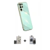 MARSİLYAN™- Galaxy S24 Ultra Kılıf Yankı Serisi - Siyah Vanessa Magic Hayalet Cam + Bilvis Titan Kamera Lens - GD