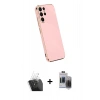 MARSİLYAN™- Galaxy S24 Ultra Kılıf Yankı Serisi - Siyah Vanessa Magic Hayalet Cam + Kamera Lens Koruma Cam - SF