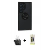 MARSİLYAN™- Galaxy S24 Ultra Kılıf Yörünge Çizgi - Siyah Joko Magic 5D Hayalet Cam + Kamera Lens Koruma Cam - SF