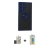 MARSİLYAN™- Galaxy S24 Ultra Kılıf Yörünge Çizgi - Siyah Polymer Nano Ekran Koruyucu + Bilvis Titan Kamera Lens - DNMR