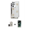MARSİLYAN™- Galaxy S24 Ultra Kılıf Yörünge Form - Şeffaf 360 Full Body Arka Koruyucu + Bilvis Titan Kamera Lens - GD