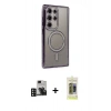 MARSİLYAN™- Galaxy S24 Ultra Kılıf Zirve Doku Prime - Siyah Joko Magic 5D Hayalet Cam + PVD Metal Kamera Lens - DNMR