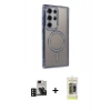 MARSİLYAN™- Galaxy S24 Ultra Kılıf Zirve Doku Prime - Siyah Joko Magic 5D Hayalet Cam + PVD Metal Kamera Lens - DNMR
