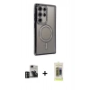 MARSİLYAN™- Galaxy S24 Ultra Kılıf Zirve Doku Prime - Siyah Joko Magic 5D Hayalet Cam + PVD Metal Kamera Lens - DNMR