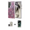 MARSİLYAN™- Galaxy S24 Ultra Kılıf Zirve Modern Prime - Şeffaf 360 Full Body Arka Koruyucu + Bilvis Titan Kamera Lens - DNMR