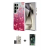 MARSİLYAN™- Galaxy S24 Ultra Kılıf Zirve Modern Prime - Şeffaf 360 Full Body Arka Koruyucu + Bilvis Titan Kamera Lens - DNMR