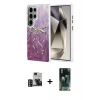 MARSİLYAN™- Galaxy S24 Ultra Kılıf Zirve Modern Prime - Şeffaf 360 Full Body Arka Koruyucu + PVD Metal Kamera Lens - GD