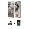 MARSİLYAN™- Galaxy S24 Ultra Kılıf Zirve Modern Prime - Siyah 360 Mat Full Body Arka Koruyucu + PVD Metal Kamera Lens - DNMR