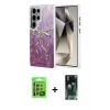 MARSİLYAN™- Galaxy S24 Ultra Kılıf Zirve Modern Prime - Siyah 360 Mat Full Body Arka Koruyucu + Raze Metal Kamera Lens - GS