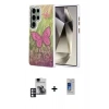 MARSİLYAN™- Galaxy S24 Ultra Kılıf Zirve Modern Prime - Siyah Durable Full Glue Curved Cam + PVD Metal Kamera Lens - PE