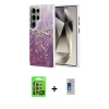 MARSİLYAN™- Galaxy S24 Ultra Kılıf Zirve Modern Prime - Siyah Durable Full Glue Curved Cam + Raze Metal Kamera Lens - SI