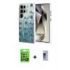 MARSİLYAN™- Galaxy S24 Ultra Kılıf Zirve Modern Prime - Siyah Durable Full Glue Curved Cam + Raze Metal Kamera Lens - SI
