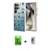 MARSİLYAN™- Galaxy S24 Ultra Kılıf Zirve Modern Prime - Siyah Durable Full Glue Curved Cam + Raze Metal Kamera Lens - SH