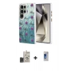 MARSİLYAN™- Galaxy S24 Ultra Kılıf Zirve Modern Prime - Siyah Durable Full Glue Curved Hayalet Cam + Bilvis Titan Kamera Lens - SH