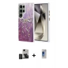 MARSİLYAN™- Galaxy S24 Ultra Kılıf Zirve Modern Prime - Siyah Durable Full Glue Curved Hayalet Cam + PVD Metal Kamera Lens - SH