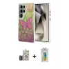 MARSİLYAN™- Galaxy S24 Ultra Kılıf Zirve Modern Prime - Siyah Polymer Nano Ekran Koruyucu + Bilvis Titan Kamera Lens - DNMR
