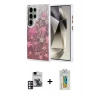 MARSİLYAN™- Galaxy S24 Ultra Kılıf Zirve Modern Prime - Siyah Polymer Nano Ekran Koruyucu + PVD Metal Kamera Lens - PE