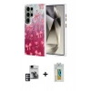 MARSİLYAN™- Galaxy S24 Ultra Kılıf Zirve Modern Prime - Siyah Polymer Nano Ekran Koruyucu + PVD Metal Kamera Lens - PE