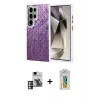MARSİLYAN™- Galaxy S24 Ultra Kılıf Zirve Modern Prime - Siyah Polymer Nano Ekran Koruyucu + PVD Metal Kamera Lens - PE