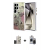 MARSİLYAN™- Galaxy S24 Ultra Kılıf Zirve Modern Prime - Siyah Vanessa Magic Hayalet Cam + Bilvis Titan Kamera Lens - DNMR