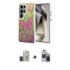 MARSİLYAN™- Galaxy S24 Ultra Kılıf Zirve Modern Prime - Siyah Vanessa Magic Hayalet Cam + Bilvis Titan Kamera Lens - DNMR