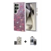 MARSİLYAN™- Galaxy S24 Ultra Kılıf Zirve Modern Prime - Siyah Vanessa Magic Hayalet Cam + Bilvis Titan Kamera Lens - DNMR