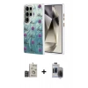 MARSİLYAN™- Galaxy S24 Ultra Kılıf Zirve Modern Prime - Siyah Vanessa Magic Hayalet Cam + Bilvis Titan Kamera Lens - DNMR