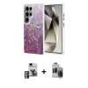 MARSİLYAN™- Galaxy S24 Ultra Kılıf Zirve Modern Prime - Siyah Vanessa Magic Hayalet Cam + PVD Metal Kamera Lens - PE