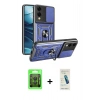 MARSİLYAN™- Galaxy S25 Edge Kılıf Ahenk Klasik - Şeffaf Pasifik Cam Ekran Koruyucu + Raze Metal Kamera Lens - SH