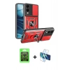 MARSİLYAN™- Galaxy S25 Edge Kılıf Ahenk Klasik - Siyah 3D Antistatik Seramik Nano Ekran Koruyucu + Raze Metal Kamera Lens - SH
