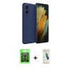 MARSİLYAN™- Galaxy S25 Edge Kılıf Kozmos Yansıma Özel Seri - Şeffaf Pasifik Cam Ekran Koruyucu + Raze Metal Kamera Lens - SH
