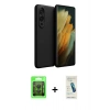 MARSİLYAN™- Galaxy S25 Edge Kılıf Kozmos Yansıma Özel Seri - Şeffaf Pasifik Cam Ekran Koruyucu + Raze Metal Kamera Lens - SH