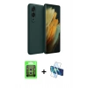 MARSİLYAN™- Galaxy S25 Edge Kılıf Kozmos Yansıma Özel Seri - Siyah 3D Antistatik Seramik Nano Ekran Koruyucu + Raze Metal Kamera Lens - GS