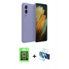 MARSİLYAN™- Galaxy S25 Edge Kılıf Kozmos Yansıma Özel Seri - Siyah 3D Antistatik Seramik Nano Ekran Koruyucu + Raze Metal Kamera Lens - GS