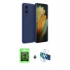MARSİLYAN™- Galaxy S25 Edge Kılıf Kozmos Yansıma Özel Seri - Siyah 3D Antistatik Seramik Nano Ekran Koruyucu + Raze Metal Kamera Lens - SH