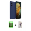 MARSİLYAN™- Galaxy S25 Edge Kılıf Kozmos Yansıma Özel Seri - Siyah Bilvis 3D Cam Ekran Koruyucu + Raze Metal Kamera Lens - GS