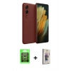 MARSİLYAN™- Galaxy S25 Edge Kılıf Kozmos Yansıma Özel Seri - Siyah Bilvis 3D Cam Ekran Koruyucu + Raze Metal Kamera Lens - GS