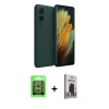 MARSİLYAN™- Galaxy S25 Edge Kılıf Kozmos Yansıma Özel Seri - Siyah Bilvis Hayalet Cam Ekran Koruyucu + Raze Metal Kamera Lens - GS