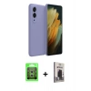 MARSİLYAN™- Galaxy S25 Edge Kılıf Kozmos Yansıma Özel Seri - Siyah Bilvis Hayalet Cam Ekran Koruyucu + Raze Metal Kamera Lens - GS